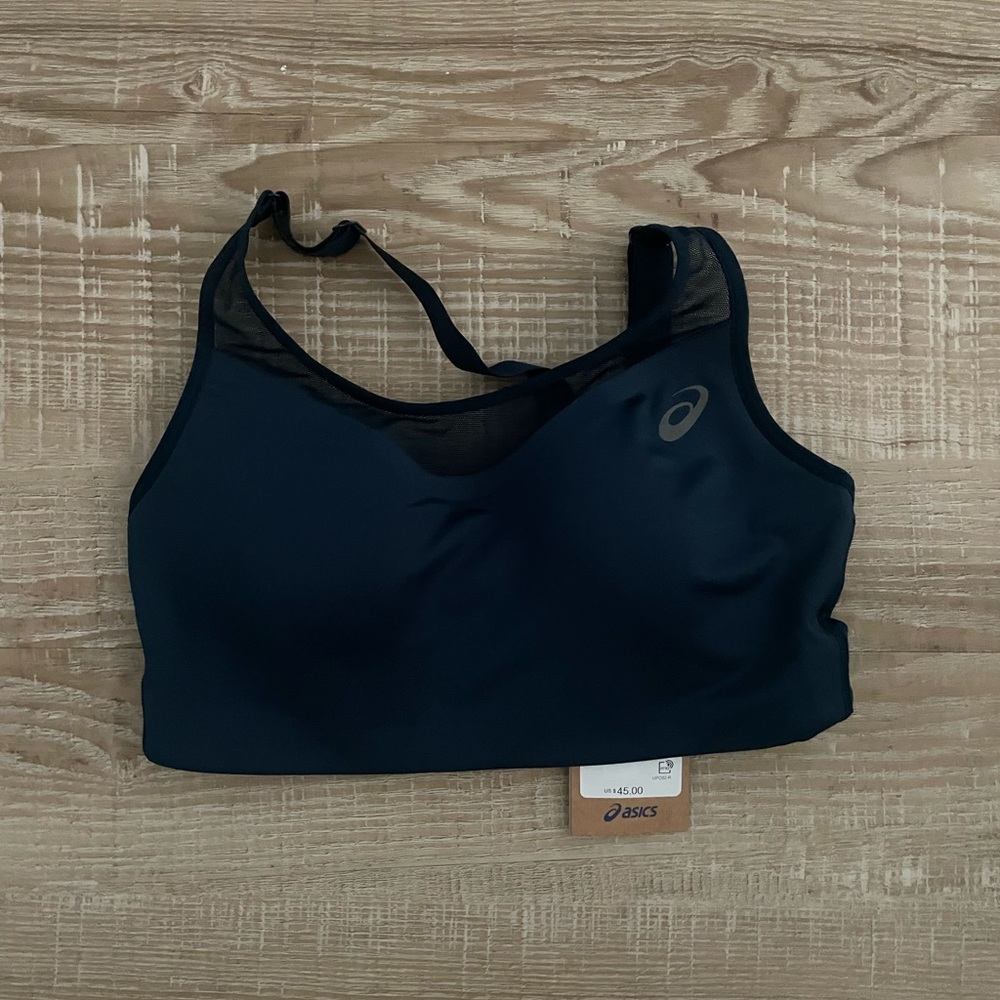 ASICS Navy Sports Bra NWT Small